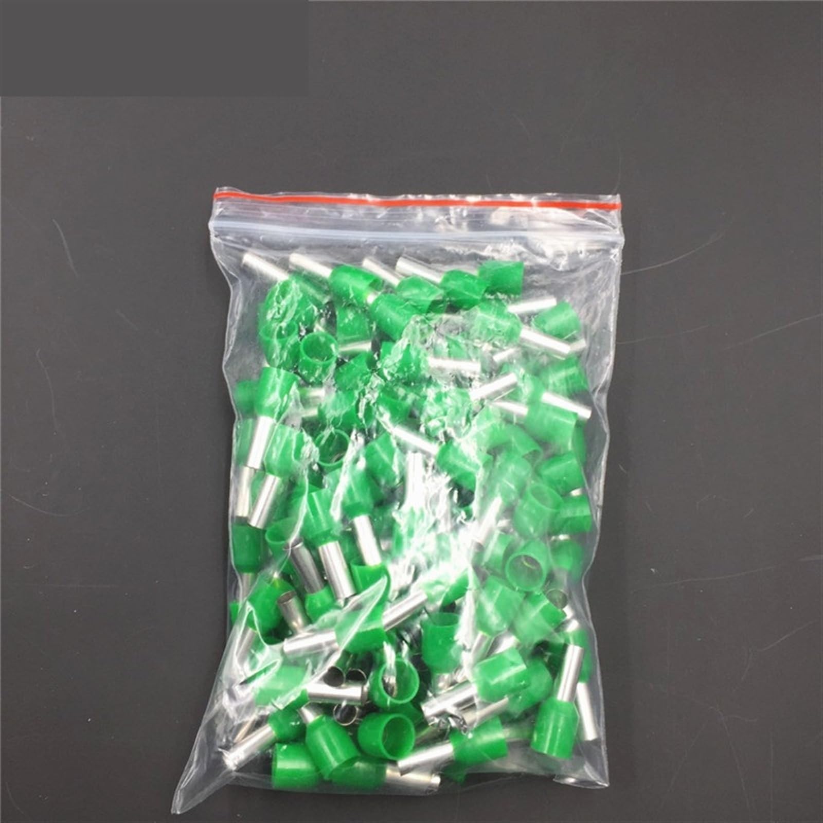 1000 pezzi E6012 - Morsetto isolato per tubi 6 mm2 10 AWG per cavi isolanti a crimpatura e nero, giallo, blu, rosso, verde (colore : bianco)
