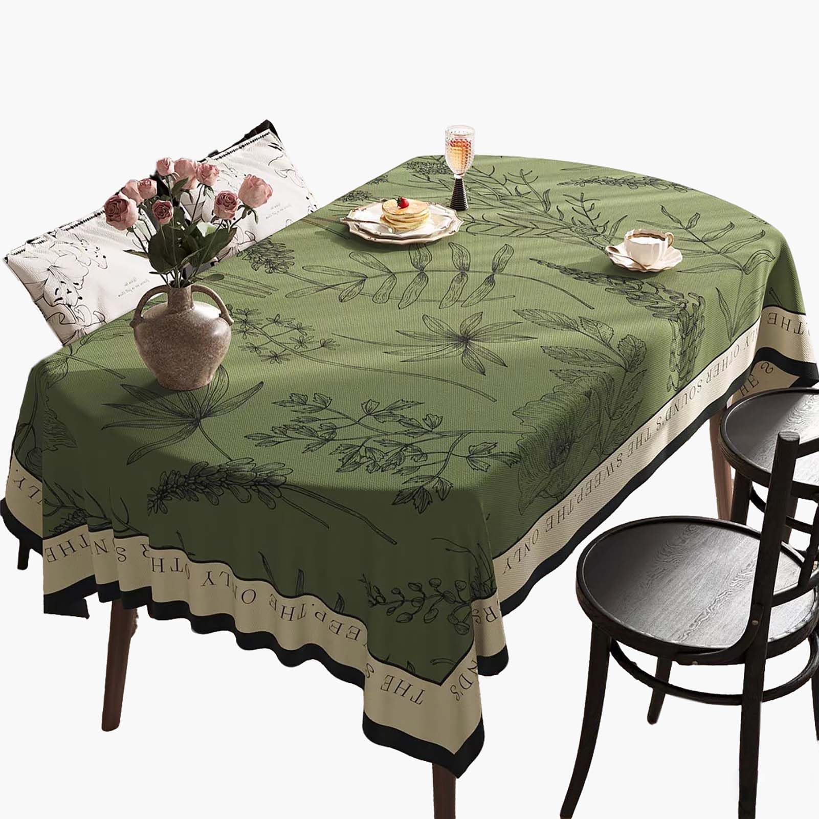 Mantel Impermeable Antimanchas PVC, Mantel De Mesa Lavable, Mantel Plastificado Antiaceite, Impermeable Y Reutilizable, Ideal para Cocina, Jardín, Terraza, Picnic, Fiesta (A 140x220cm)