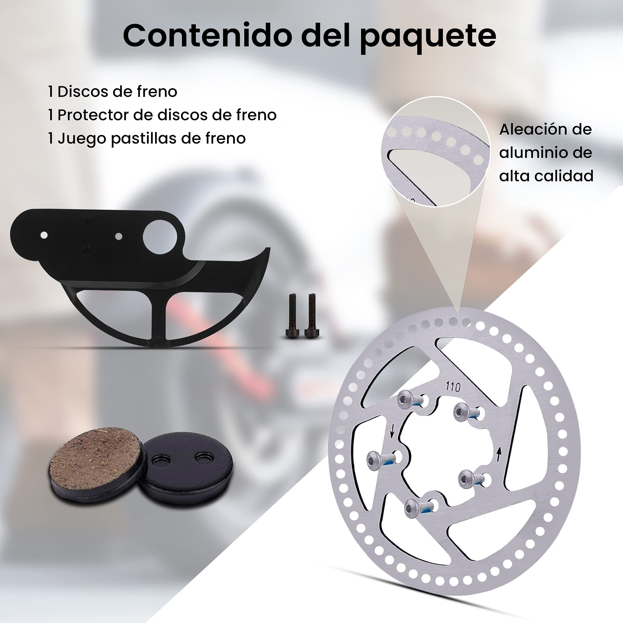 Disque De Frein 110mm + Plaquette Pour Xiaomi M365 / 1S / Pro - Kit Complet 1PZ FM3-DF1