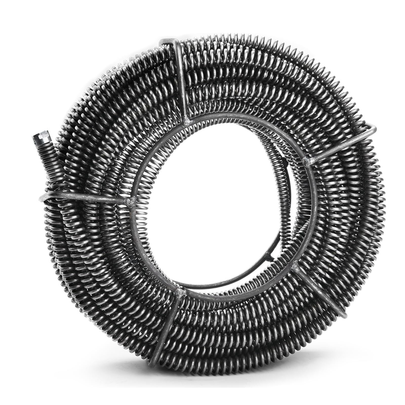 Espiral de limpieza de tuberías para tubos de 32-100 mm (8 m x 16 mm de diámetro), espiral de resorte para inodoro | Para máquina de limpieza de tuberías, limpiador de tuberías, desatascador de desagüe, espiralita de desagüe