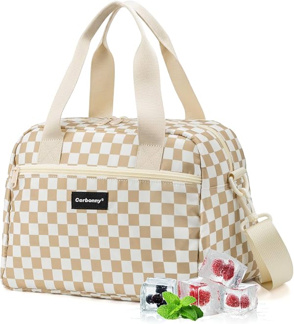 Lonchera térmica Cerbonny, bolsa con hielo incorporado | Perfecta para oficina, escuela, viaje y picnic. Ideal para llevar almuerzo diario, yogur, frutas y bebidas.