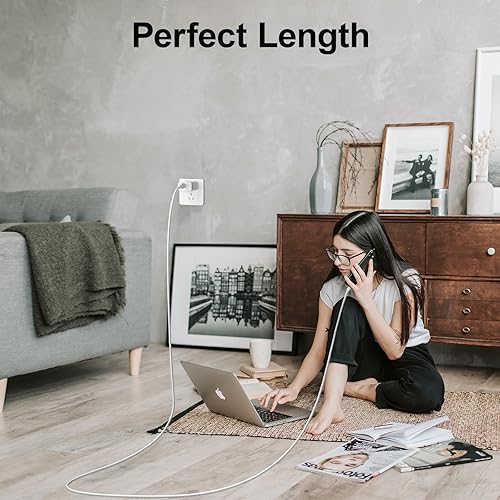 Miniatura 6 de Cargador de teléfono de carga rápida, certificado MFi Cargador de pared USB C de 20 W con 3 cables USB C a Lightning de 6 pies, cable de carga