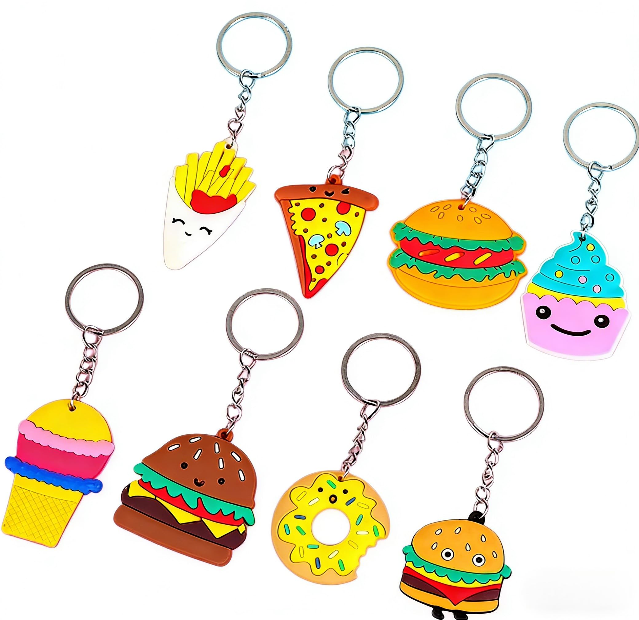 Mini Fidget Toy Keychain Set – 8 Pack Sensory Toys for Stress Relief & Focus, Portable & Quiet, for Kids, Teens & Adults