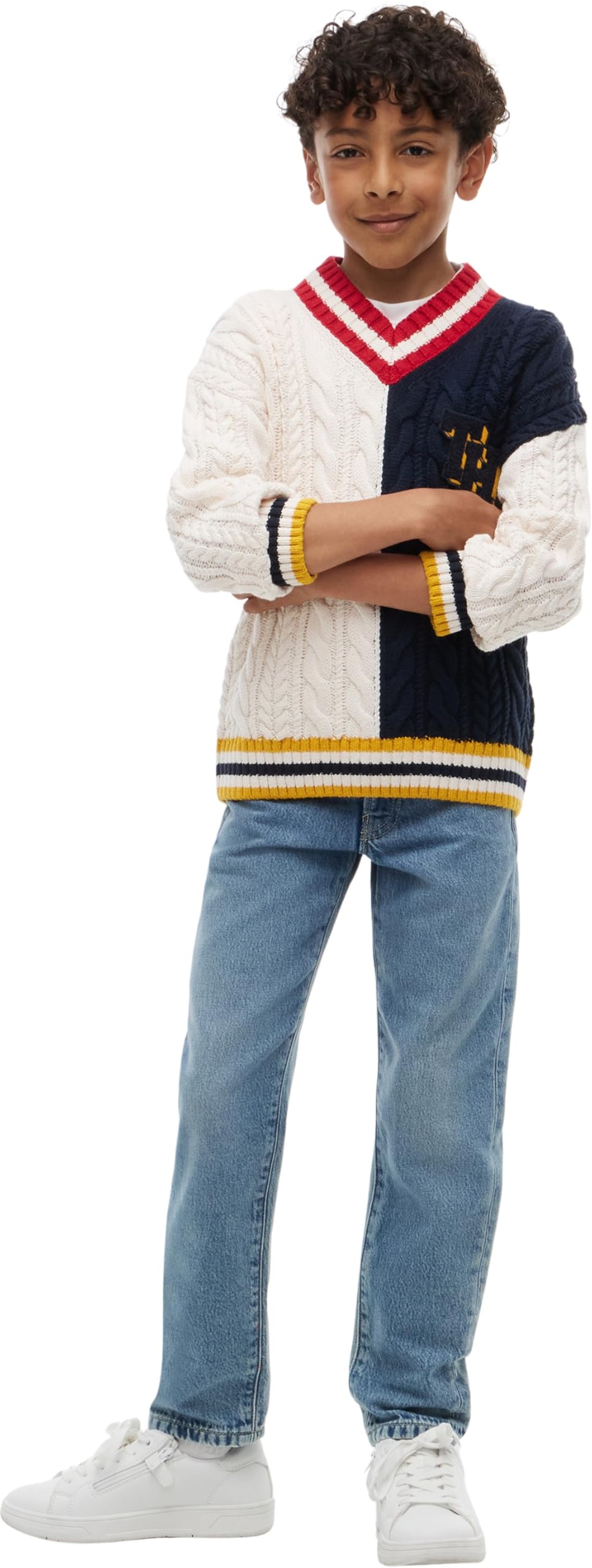 Tommy Hilfiger Jungen Jeans Hose Blue Denim Straight Fit, Blau (Mediumused), 74