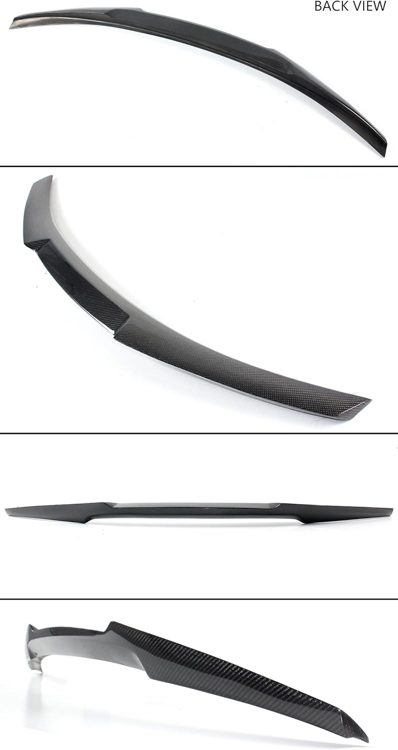 M4 Style Highkick Carbon Fiber Trunk Spoiler Wing Compatible for 2007-2013 BMW E92 335i 328i & E92 M3 2 Door Coupe 2
