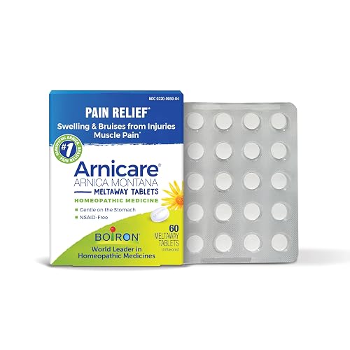Boiron Arnicare Tablets for Pain Relief from Muscle Pain, Joint Soreness, Swelling from Injury or Bruises - 60 Count - 60 Count (Pack of 1)