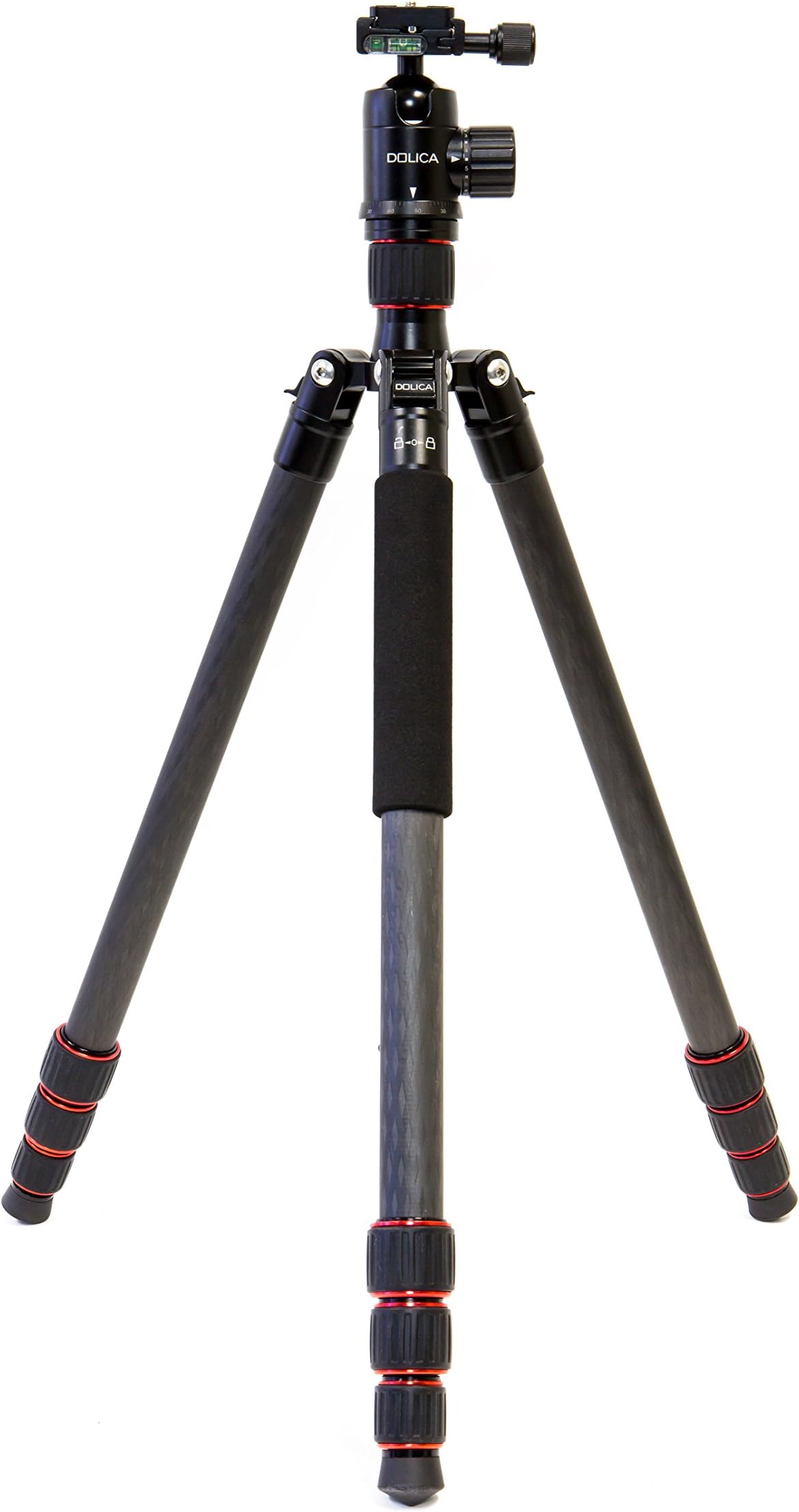 DolicaOdyssey Series 60in Carbon Fiber Professional Tripod, Waterproof Sealed Leg Locks, Professional Ball Head and Built-in Monopod