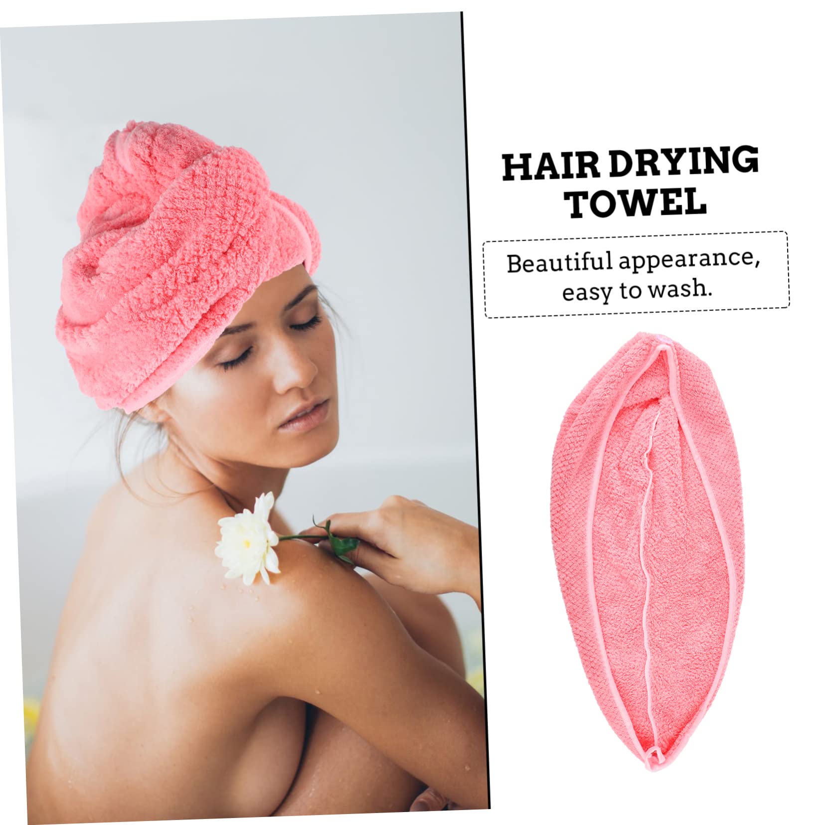 VICASKY Fast Drying Hair Towel Hat Fleece Hair Wrap for Quick Drying Portable Shower Essential Soft Skin Friendly Accessory for Salon Use Home