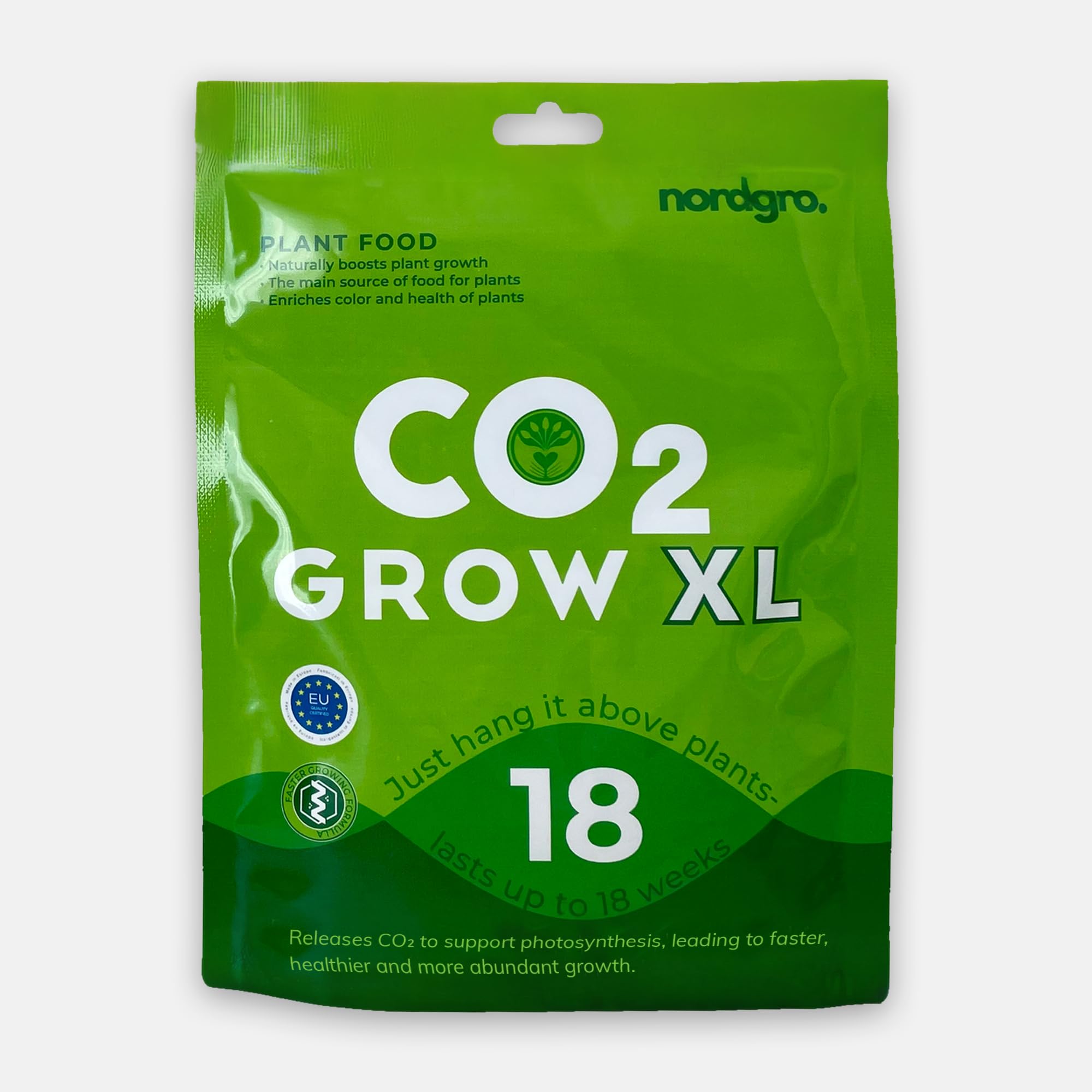 Nordgro CO2 Grow Bag for Indoor Plants, Grow Tents & Hydroponics, Natural Carbon Dioxide Enrichment, 18 Weeks, 150g, XL