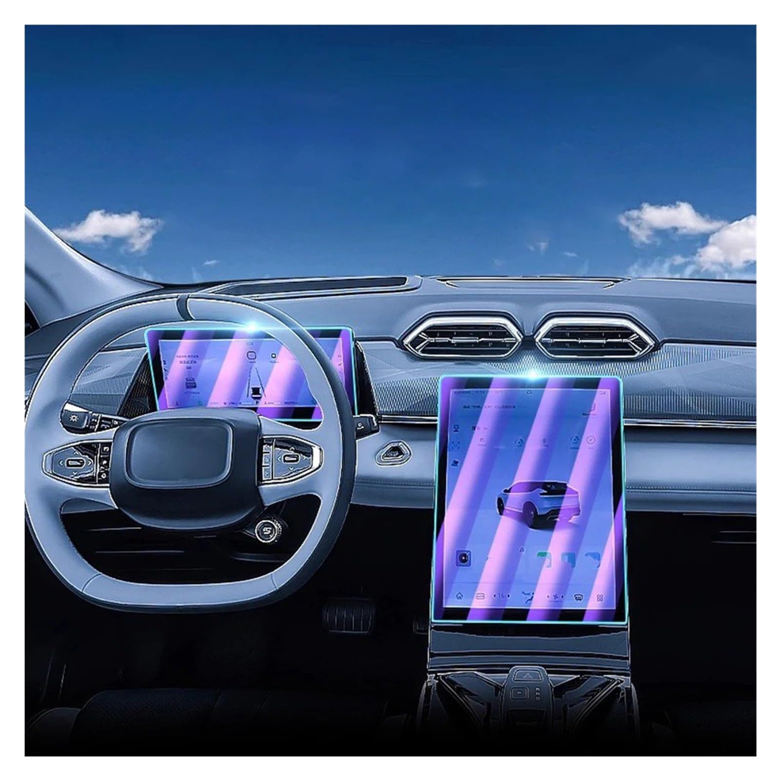 Pellicola Protettiva in Vetro temperato per Console Centrale Auto Dongfeng Aeolus Mage 2025 2026 Accessori per la Protezione dello Schermo del Sistema di Navigazione e degli Strumenti. HD 2