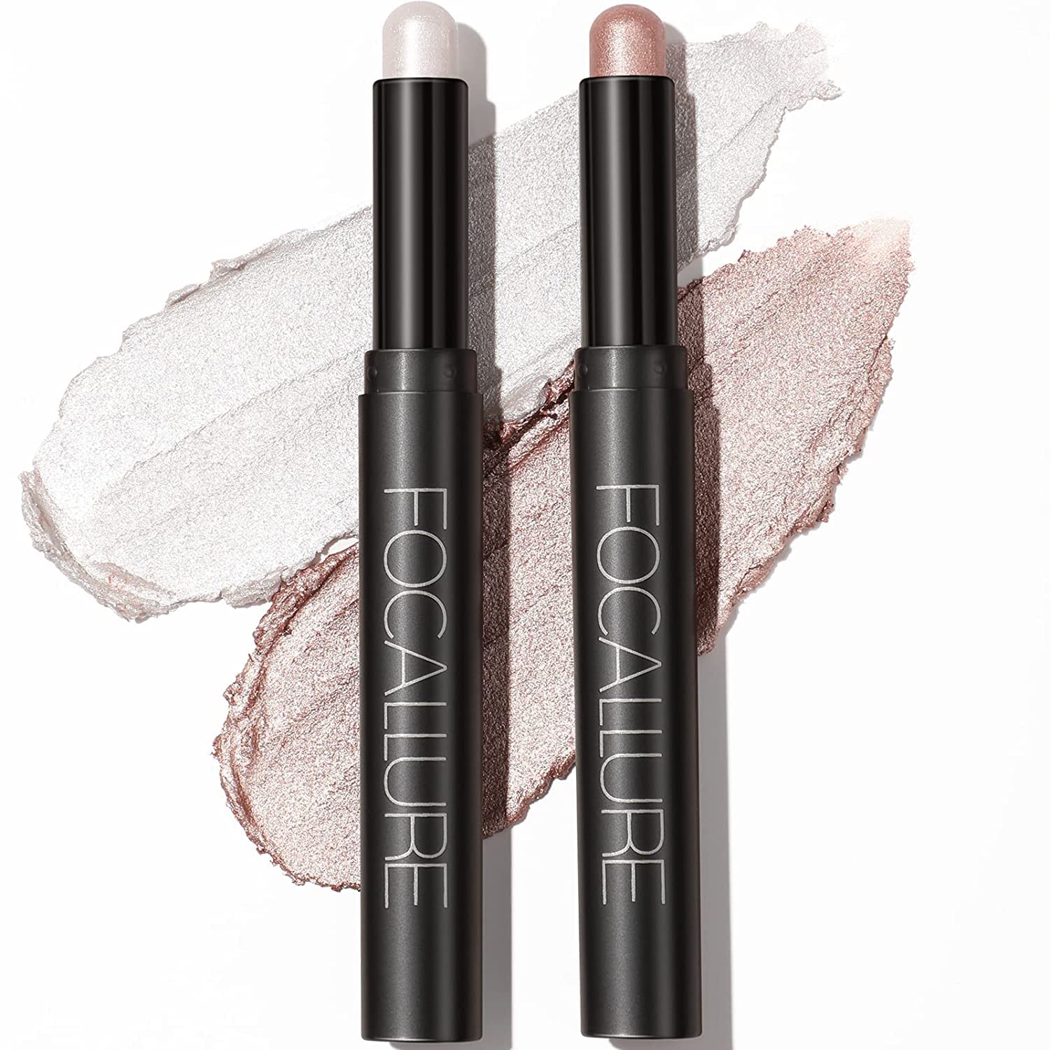 3PC Creme Lidschatten Stick,Heller Lidschattenstift Crayon Set,Matt und Schimmernder Augen Make up Set,Langanhaltendes Wasserfester Lidschatten Makeup Pen Werkzeug.