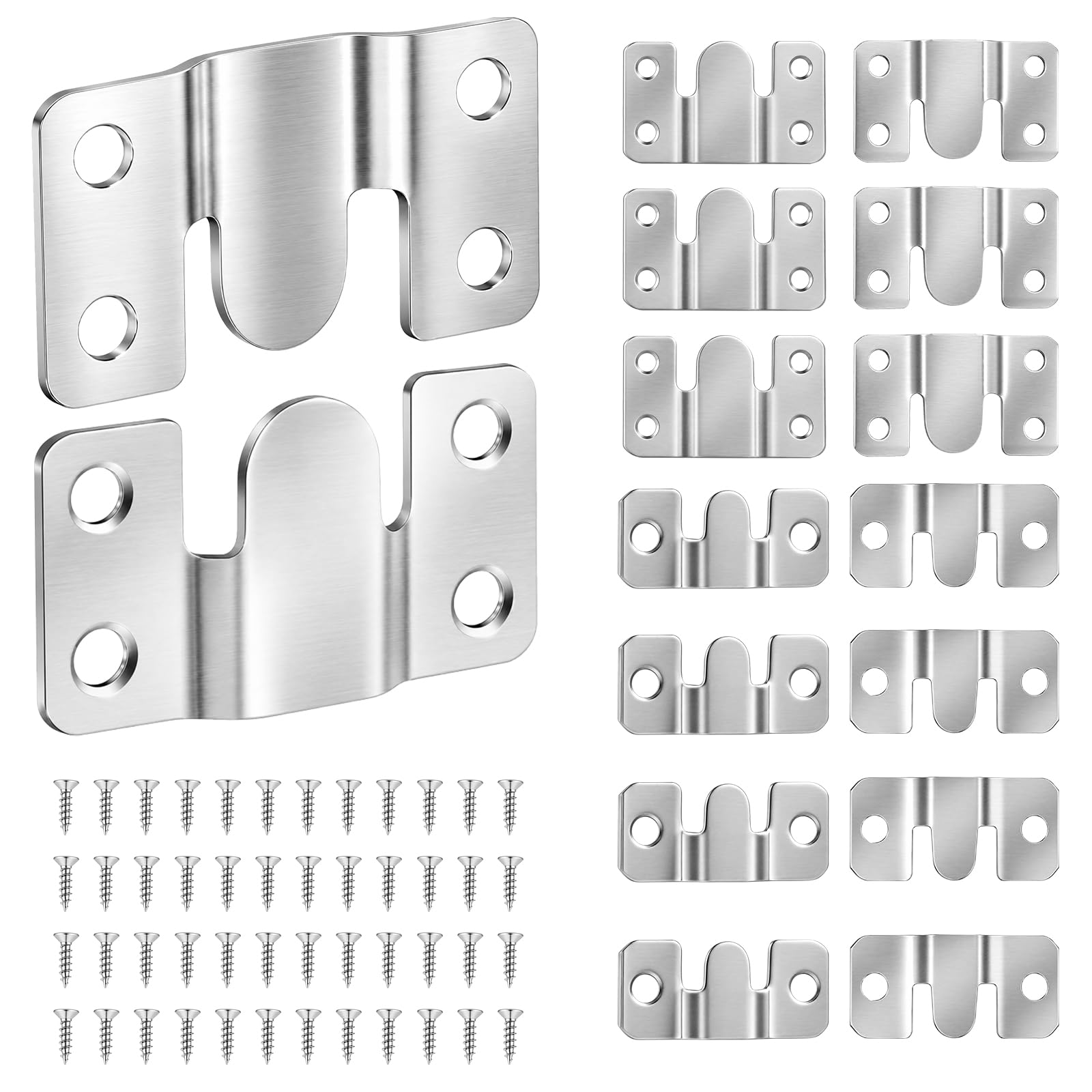 NUTKIT Flush Mount Brackets, Flush Concealed Mount Bracket, 43*19+54*30mm