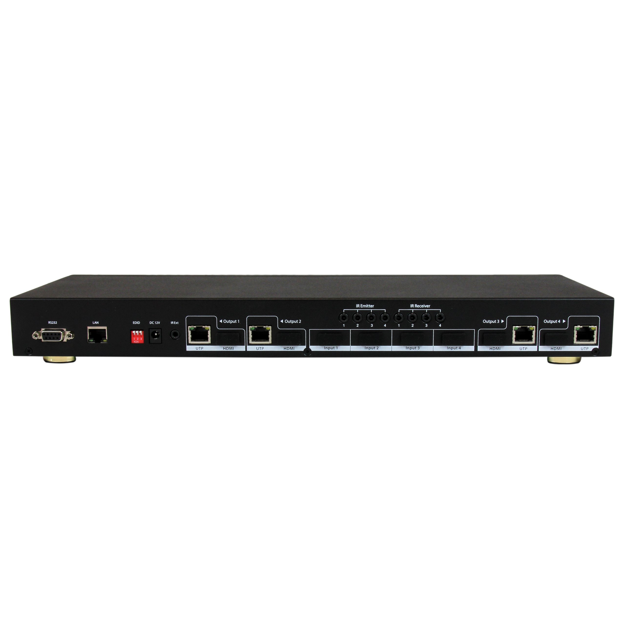 StarTech.COM Switch Matrice 4x4 HDMI et extendeur HDMI Via Cat5 / Cat6 - HDBaseT - 1080p - 70 m (ST424HDBT)