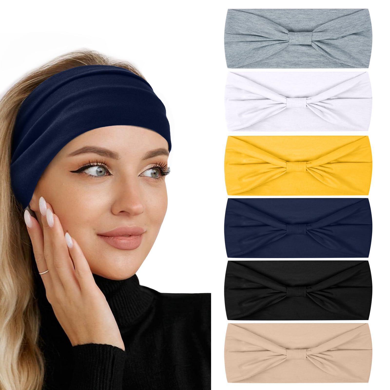 Flintronic Sports Headband, Women's Sweat bands Bandana Scaf, Non-Slip Head Sweat Bands for Sports, Yoga, Running - UV Resistance, Unisex