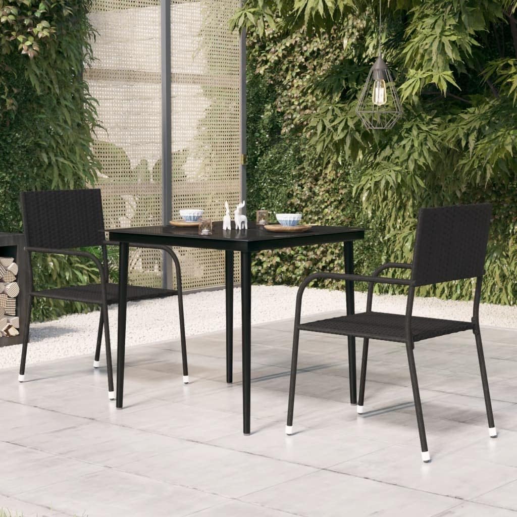 Patio Dining Table,Deck Table,Outdoor Side Table,Outside Tables for Yard,Garden Table for Picnic Camping Porch Deck Lawn Backyard, Black 55.1"x27.6"x29.1" Steel and Glass