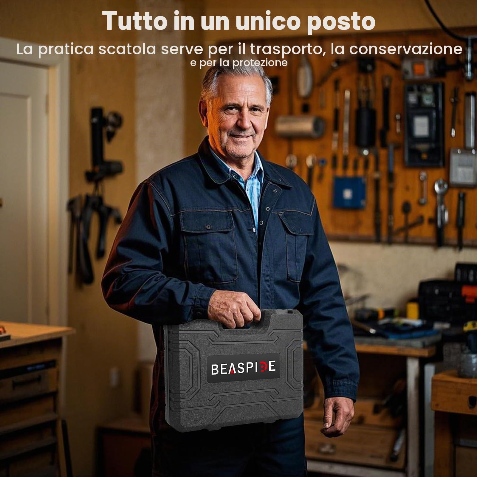 Beaspire Adattatore Rivettatrice per Trapano 2 in 1, per Rivetti Ciechi e Dadi Rivettati, Compatibile con Avvitatore a Batteria, 2,4–6,4 mm, M3–M12