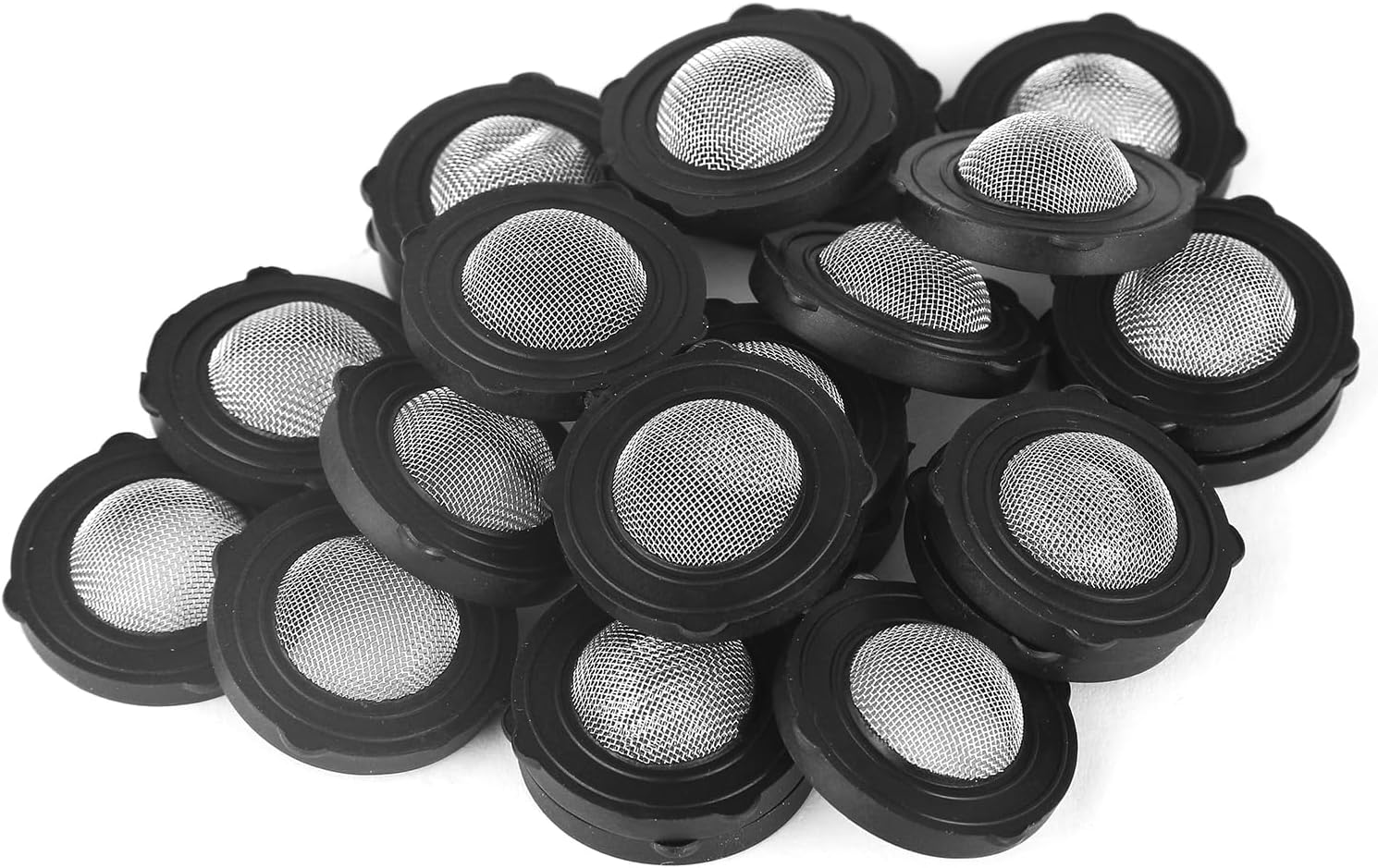 20 Pcs Hose Filter Washers, Garden Hose Filter Gasket Ruber Washers with Stainless Steel Screen, Fittings for 3/4'' Garden Hose Connector & 5/8" Washing Machine