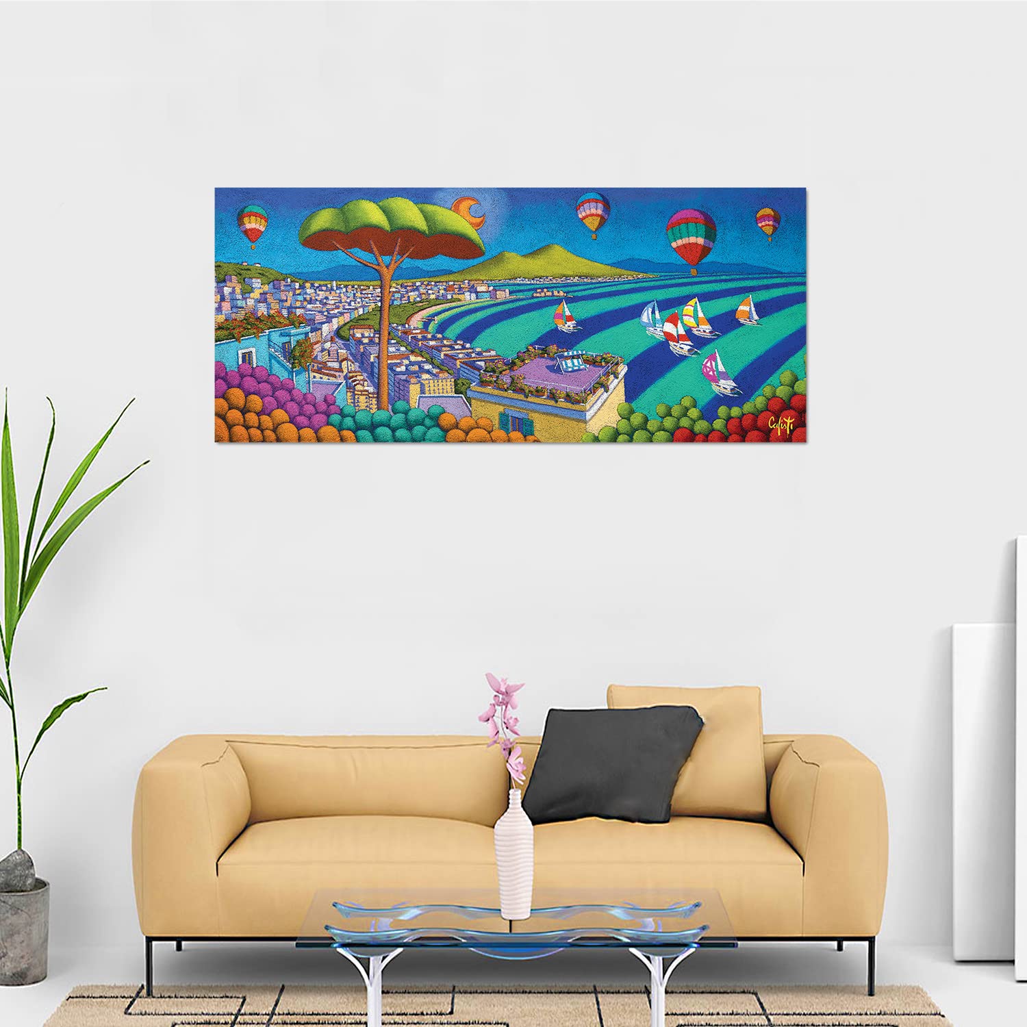 Quadro Su Tela 'Montagne Verdi' Di Stefano Calisti - 140x70 Cm, Pronto Da Appendere - Foto 10