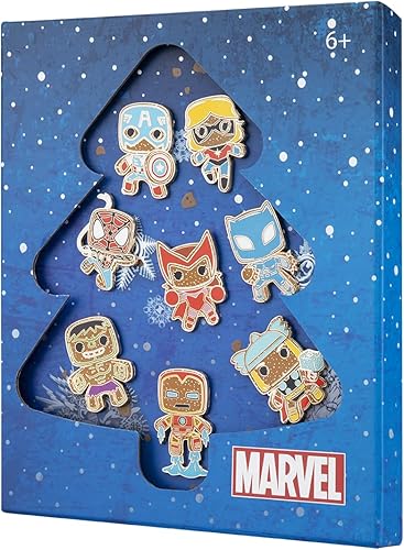 Miniatura 2 de Loungefly Marvel Gingerbread - Juego de 8 pines de Avengers exclusivo de Tienda multicolor MVPN0157