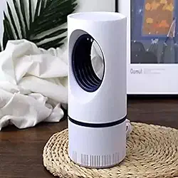 Armadilha Elétrica Mata Mosquito com LED UV, Ventilação por Sucção e Alimentação USB – Silenciosa, Sem Veneno, Ideal para Ambientes Internos, 50m², Contra Dengue, Zika e Insetos Voadores