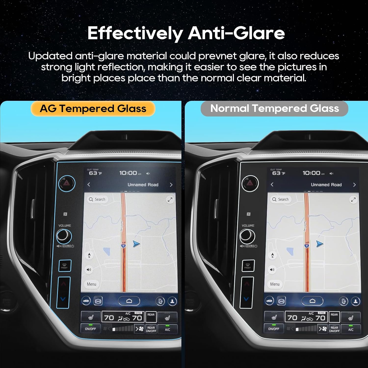For 2025 Subaru Ascent Screen Protector 2023-2025 Ascent (Base/Premium/Onyx Edition/Limited/Touring) 11.6 Inch Navi Touchscreen [Matte Glass] 2023-2025 Ascent Accessories Anti-Glare Matte 9H Glass