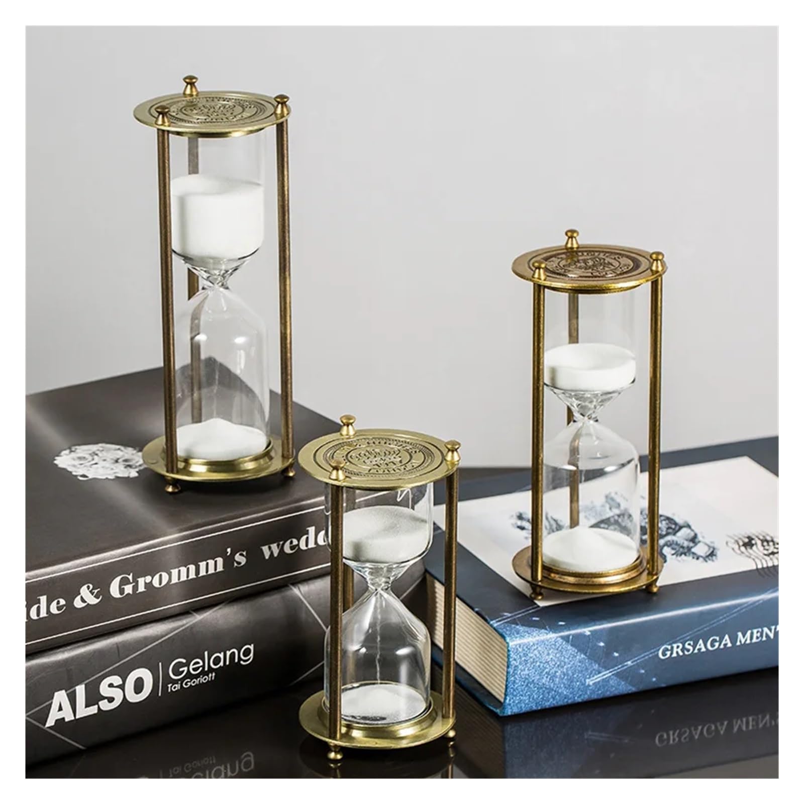 Sanduhr-Timer aus Metall und Glas
