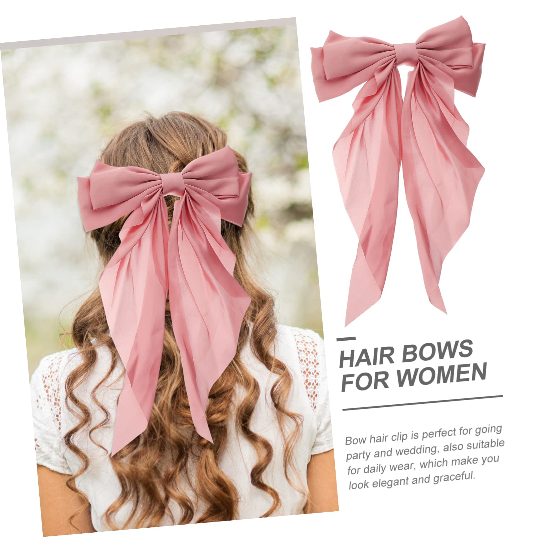 DOITOOL 10piezas Pasadores De Pelo Gran Lazo Clip De Para Coletas Accesorios Elegantes Para Mujeres y Adolescentes