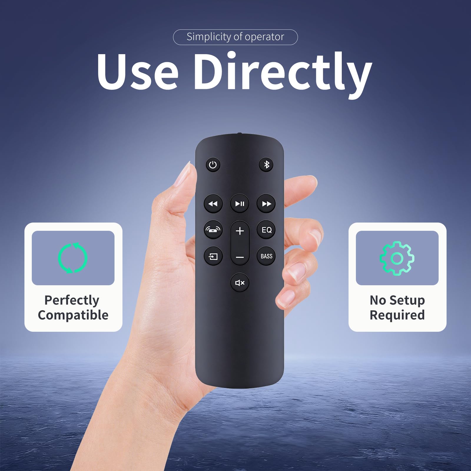 ZWP Telecomando di ricambio per altoparlante AMZ Fir-e TV Soundbar 2.0