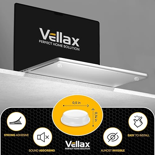 Miniatura 5 de Vellax Parachoques autoadhesivos para puerta de gabinete, 25 piezas de parachoques de goma de silicona transparente que amortiguan el sonido,