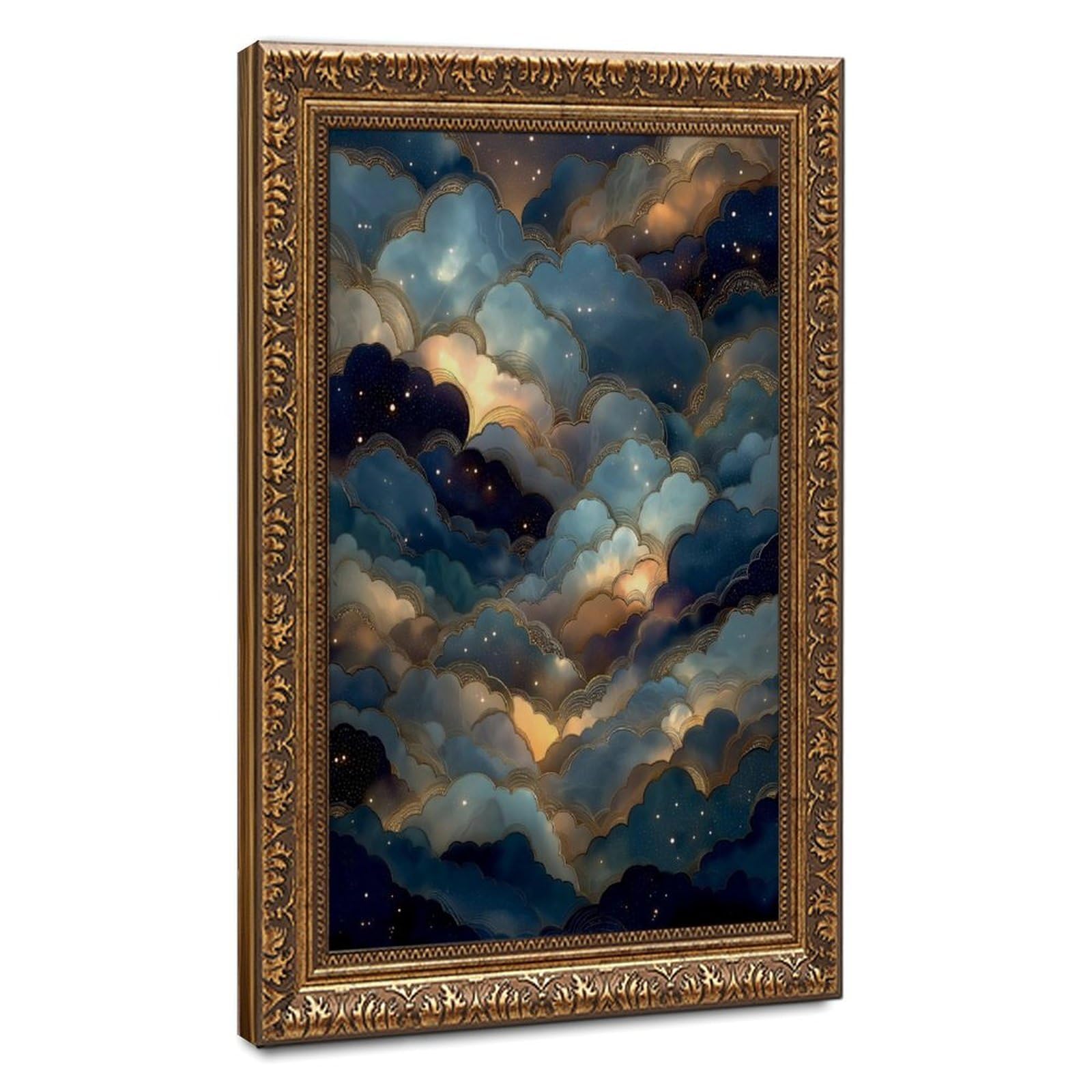 Bareronor Celestial Cloud Poster Canvas Poster Bedroom Decor Landscape Office Room Decor Gift 16" L X 24" W