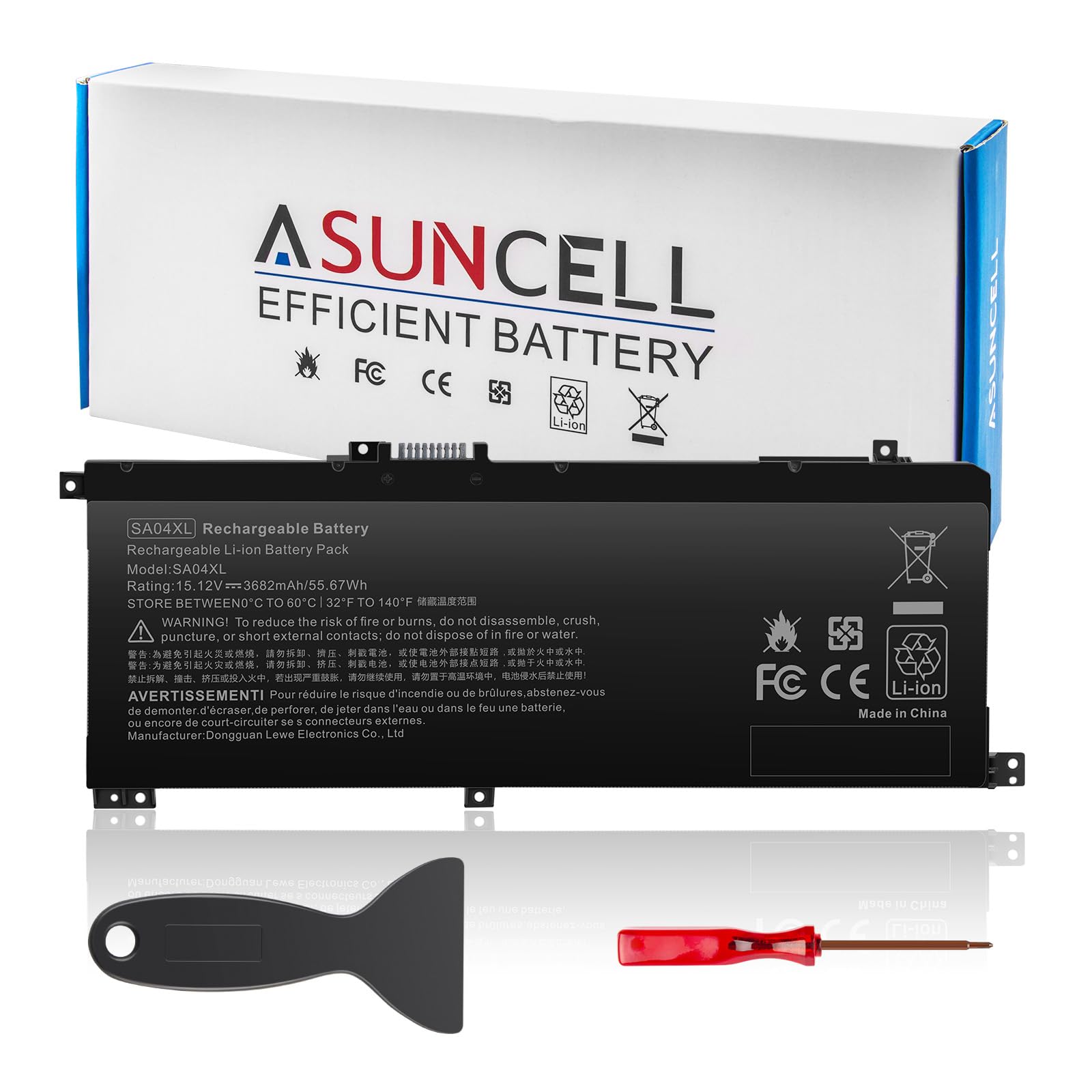 ASUNCELL SA04XL L43267-005 Battery Replacement for HP Envy X360 15/15T-DR 15M-DR15/15M-DS 15Z-DS 17-CG 17T-CG 17M-CG Series HSTNN-OB1G HSTNN-OB1F SAO4XL