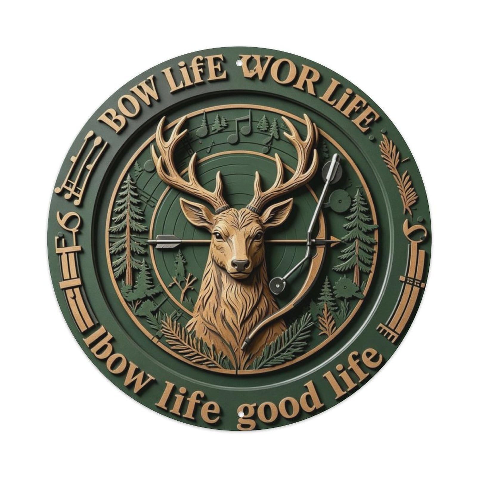 Bow Life Good Life Metal Tin Sign Plaque