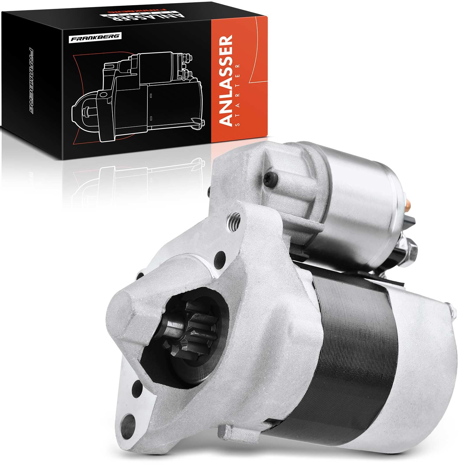 Frankberg Motor de arranque para automóvil Gasolina 0,8 KW/12 V/9 dientes