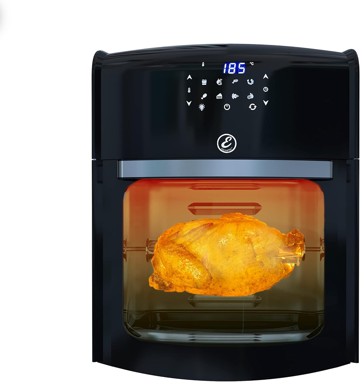 Friggitrice Ad Aria 12 Litri, 10 In 1 Forno Aria Calda Con LED Touch Screen Friggitrice Senza Olio Multifunzione 1800W Friggere Griglia Forno 6 Accessori 7 Programmi Tempo Temperatura Regolabili