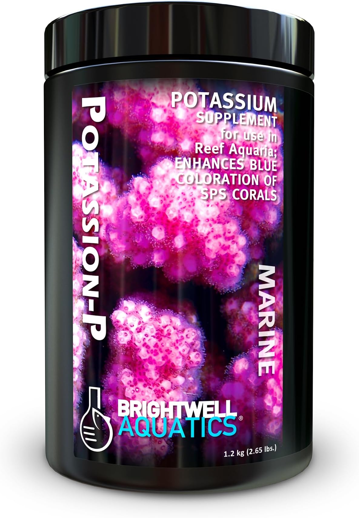 Potassion-P High-Purity Potassium Supplement for Reef Aquariums Supports Coral Growth & Color Enhances Blue Pigmentation Restores Potassium, 1.2kg