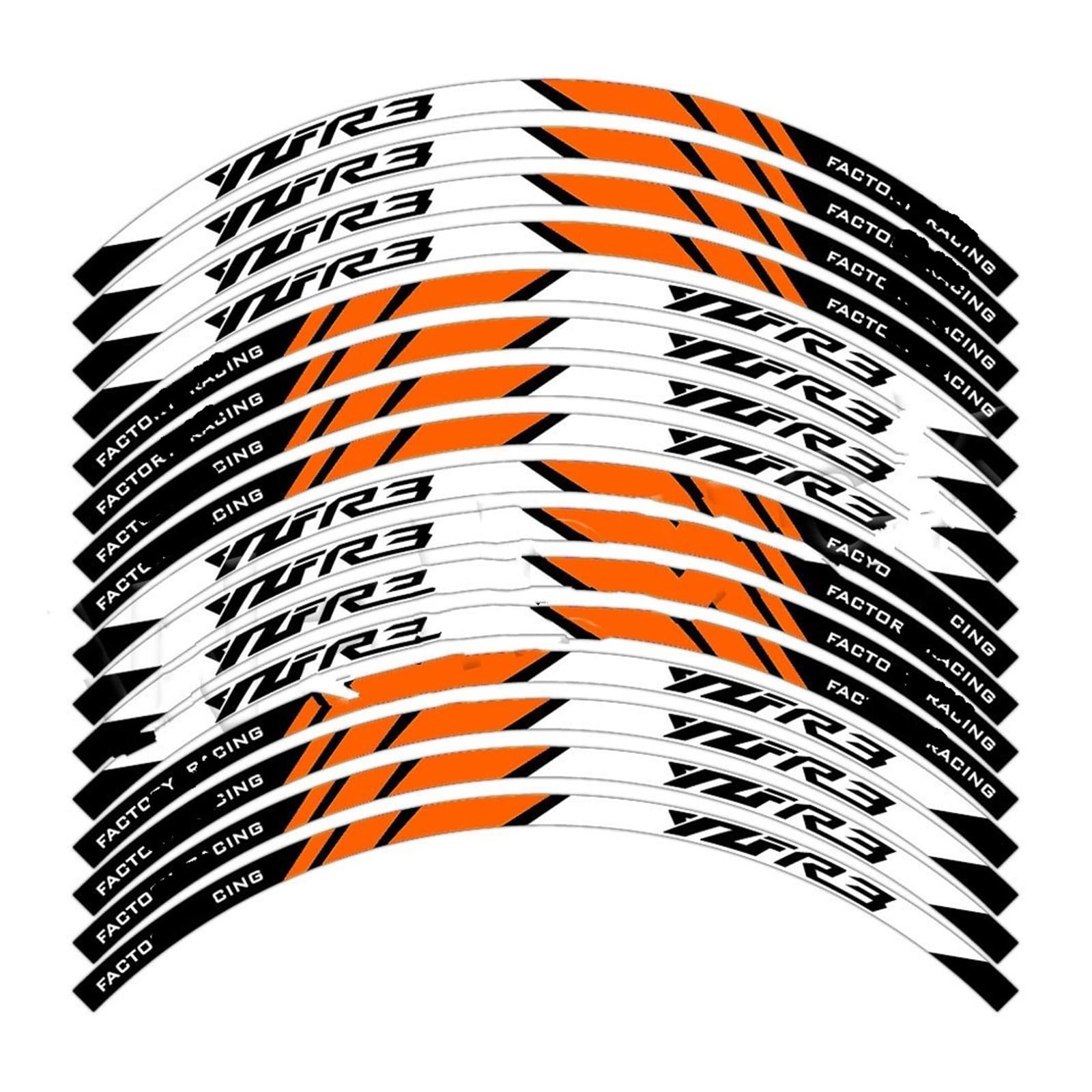 Autocollant roue moto YZF-R3 reflechissant orange pour vos balades nocturnes