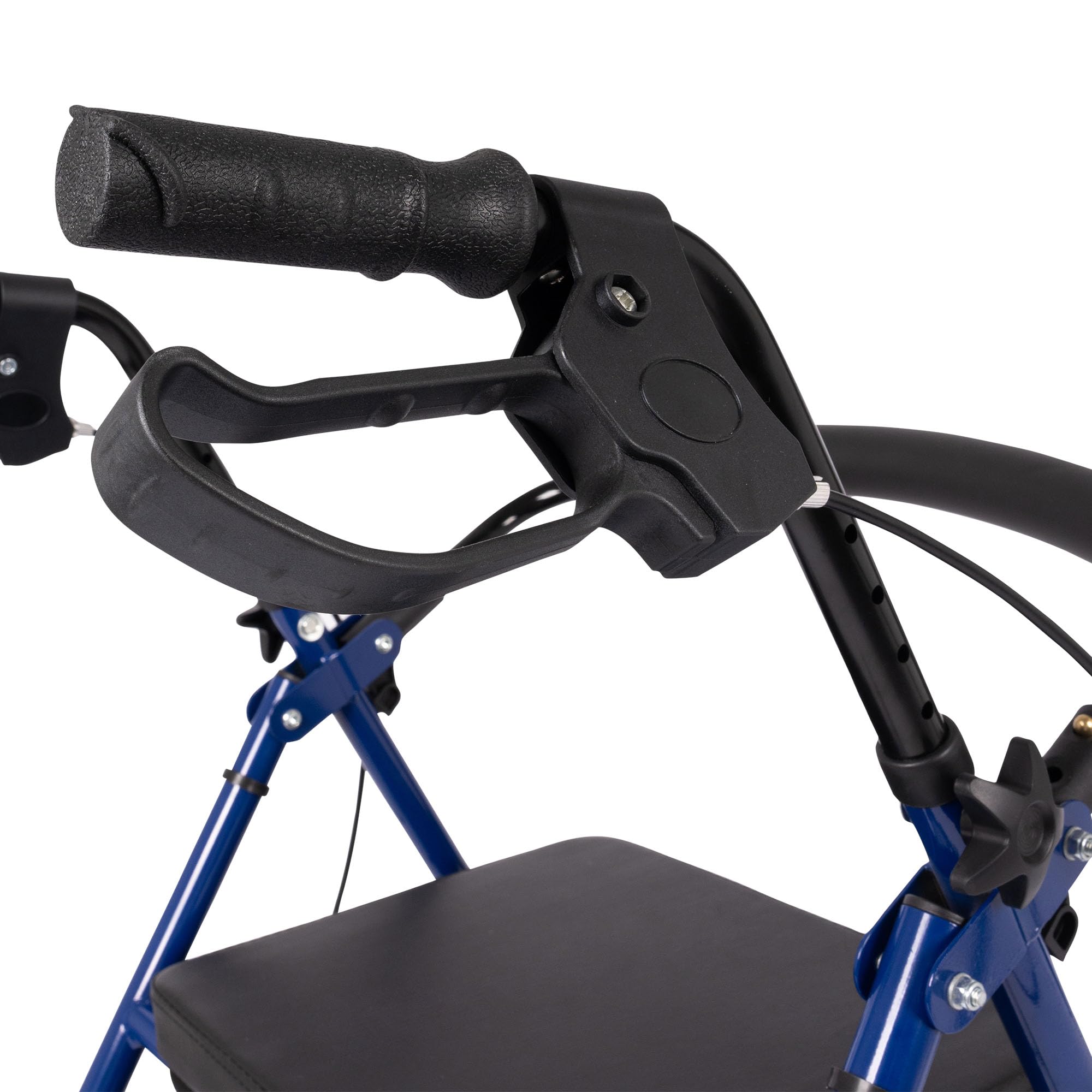 Andador plegable ligero - Incluye bandeja y cesta - Fácil de plegar para maletero plegable viaje - Altura ajustable - Caminante - Andador - Azul