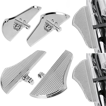 Motorcycle Floorboards CNC Male Mount Foot Rest Pegs For Harley Touring Softail, Chrome