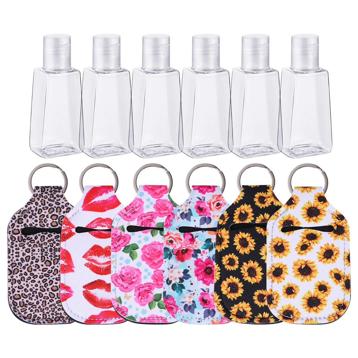Hohopeti 12pcs Refillable Travel Bottle Set with Pump Dispensers Portable Empty Perfume and Hand Sanitiser Spray Bottles for Cosmetic and Personal Care