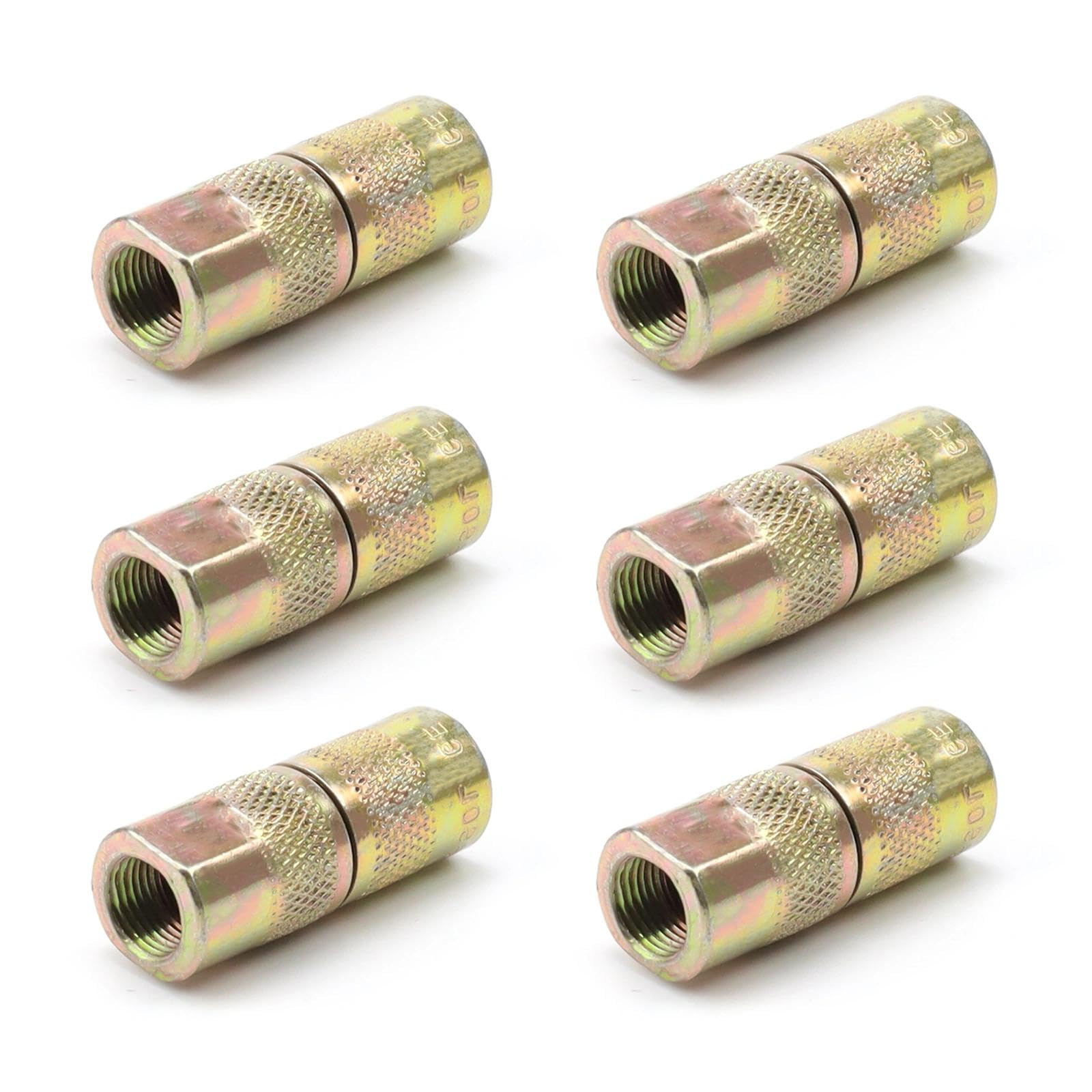 6 Embouts De Pompe à Graisse En Laiton Zingué - Buses Plates, Antirouille, Compatibles Avec La Plupart Des Pistolets à Graisse - 13
