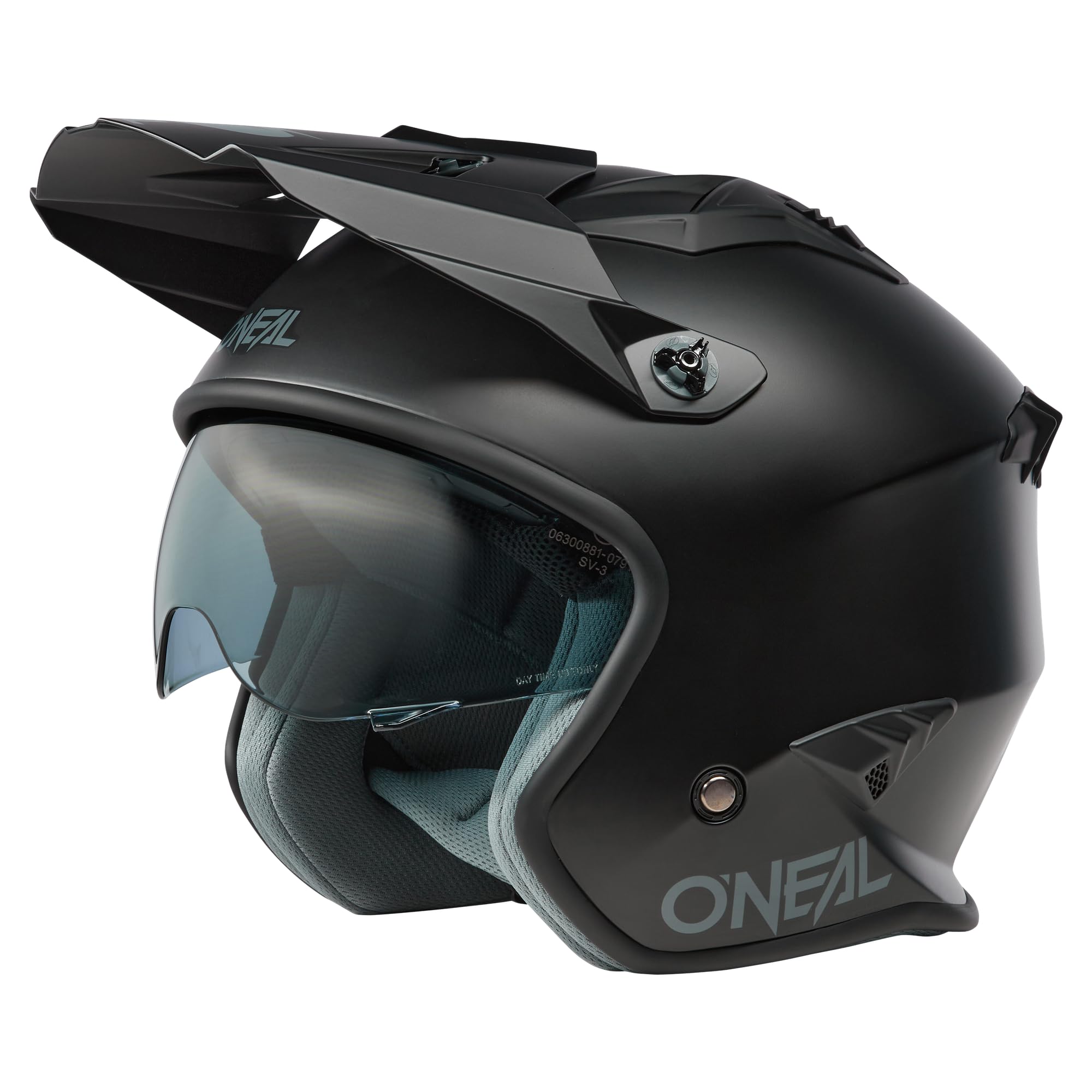 O'NEAL | Motorradhelm | Enduro Adventure Street | ABS-Schale, integrierte Sonnenblende | Volt Helmet SOLID V.24 | Erwachsene | Schwarz | Größe M