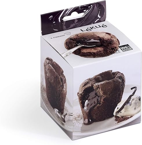 Miniatura 6 de Lekue Molde de silicona para pastel de lava fundida, juego de 6