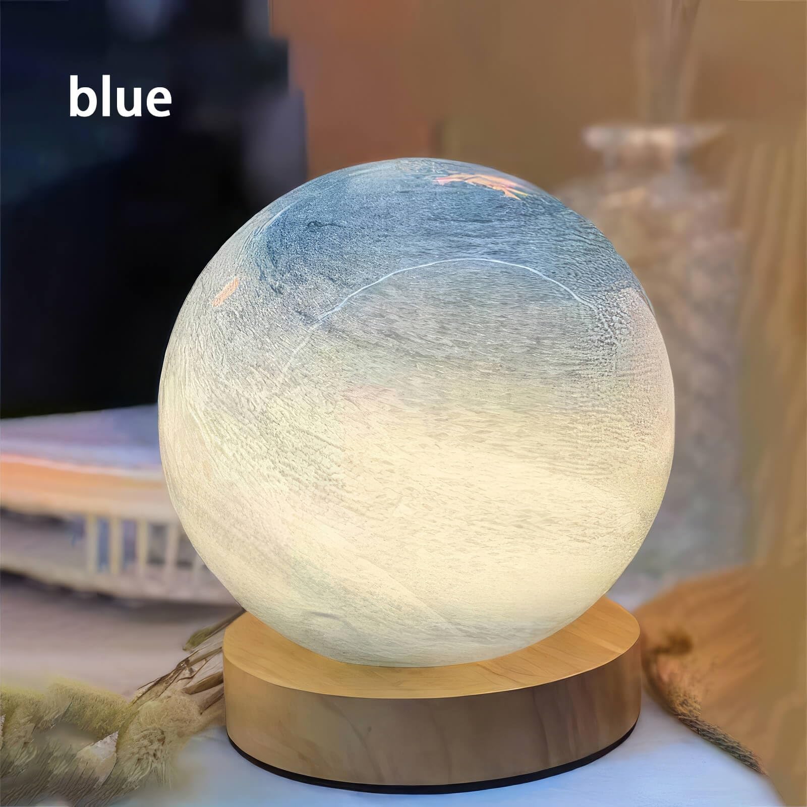 Luz nocturna Planet, lámpara de mesita de noche con luz de cristal de 3 tonos, decoración del hogar for dormitorio, sala de estar, regalo creativo for niñas ( Color : D , Size : CHARGING TOUCH_LARGE )