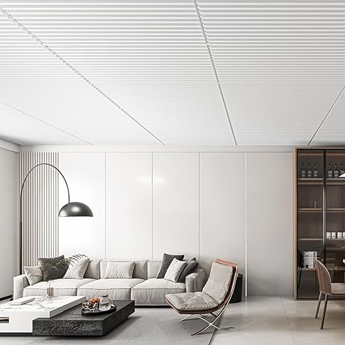 Vista 35 de Art3d Panel de pared de listones, panel texturizado acanalado 3D 12-Azulejos 19.7 x 19.7 pulgadas. - Nogal Cuadrado - Nogal