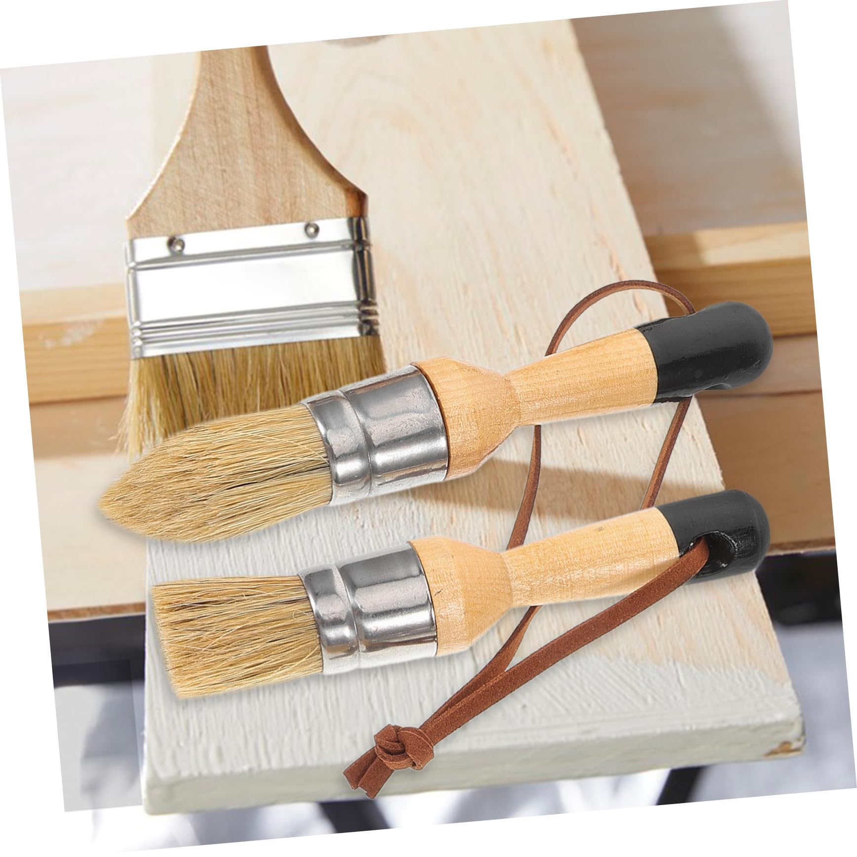 Pinceles De Pintura Multiusos para Uso Diario Pinceles De Reutilizables Y Resistentes para Arte Escolar Y Decoración De Muebles 3 Piezas X 4