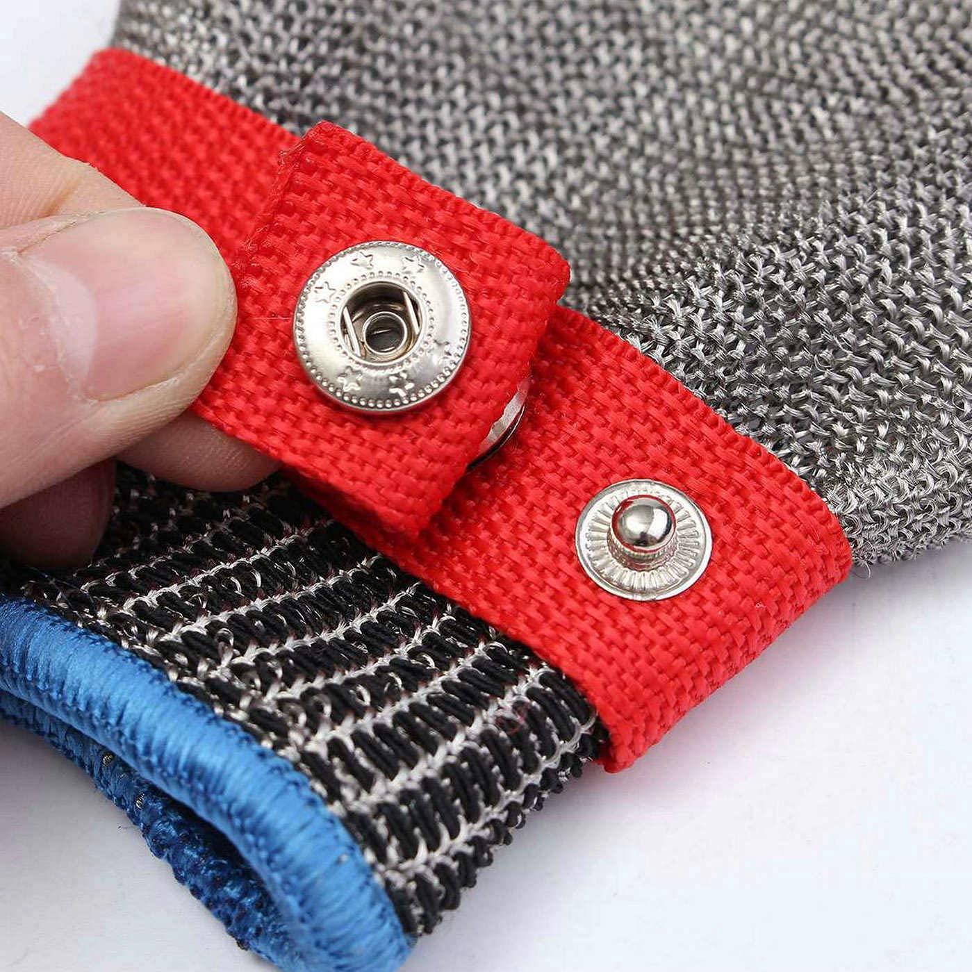 Gants anti-coupures, Gants de travail Gant de boucher en fil d'acier inoxydable Protection de niveau 5 haute performance (1 paire) Gants en fil de boucher en maille métallique,XXL