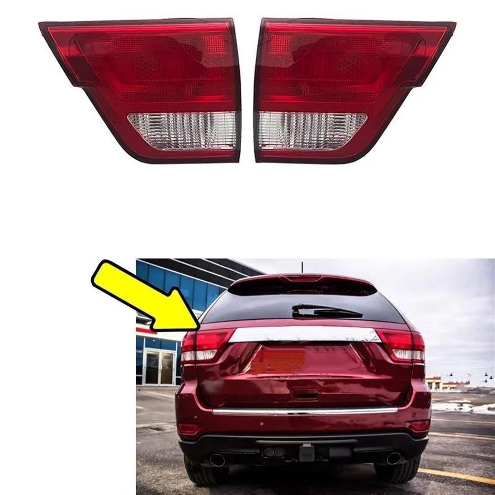 Tylne światło do Jeep Grand Cherokee 2011-2013, tylne światło wewnętrzne, światło hamowania, światła przeciwmgielne 57010274AF 57010275AF (lewy i prawy)