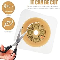 Vista 2 de EXCEART Oblea adhesiva de barrera de piel para sistema de bolsa bolsas ostomía anillo barrera de colostomía 5 unids