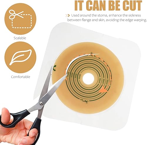 Miniatura 2 de EXCEART Oblea adhesiva de barrera de piel para sistema de bolsa bolsas ostomía anillo barrera de colostomía 5 unids