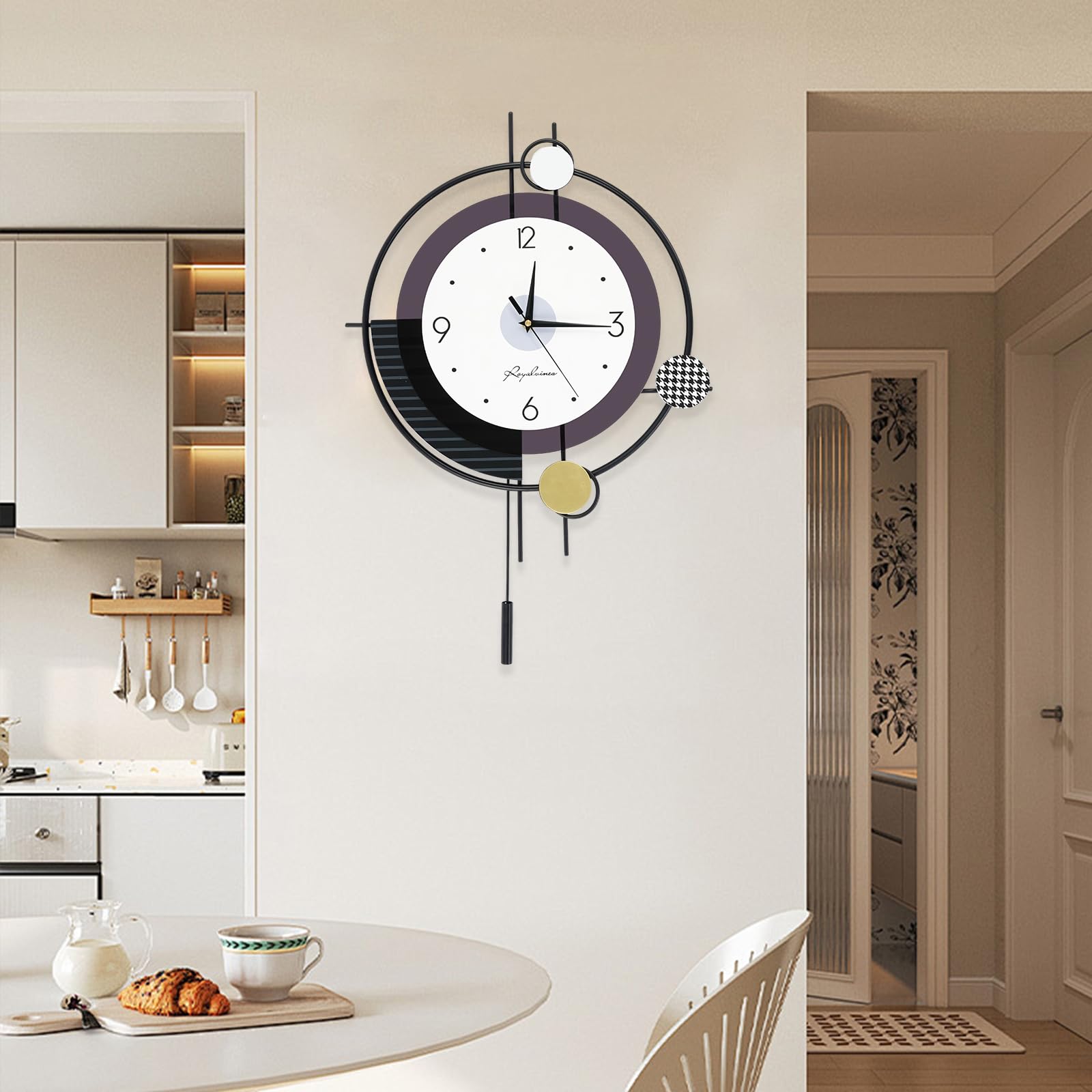Reloj de pared moderno, estilo minimalista